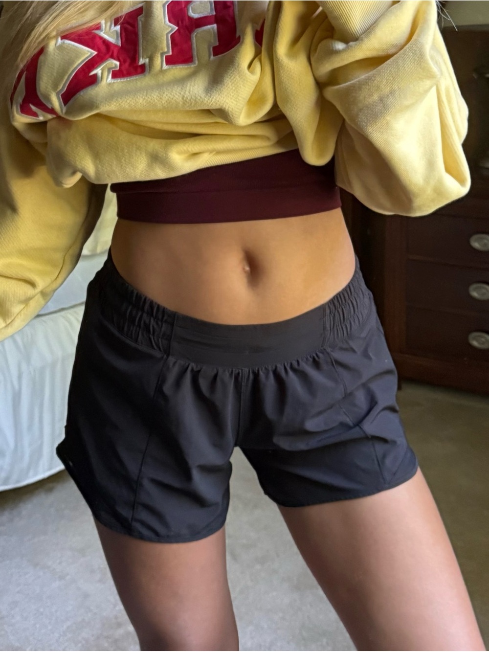 Lululemon Women's Black Athletic Shorts - Lightweight Run & Training